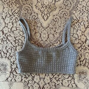 grey quilted princess polly bra crop top size 0